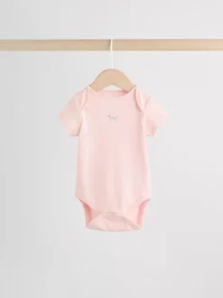 Rompertjes En Hemdjes|Next Multi Pastel Character - 7 Babyrompertjes met korte mouwen