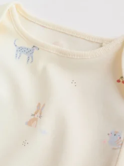 Rompertjes En Hemdjes|Next Multi Pastel Character - Set van 5 babyrompertjes met lange mouwen