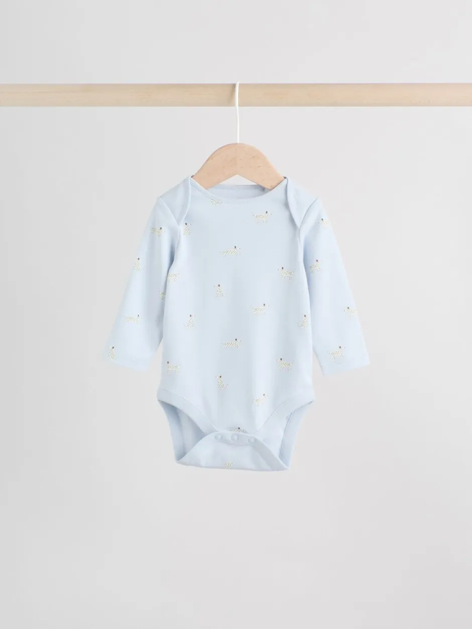 Rompertjes En Hemdjes|Next Multi Pastel Character - Set van 5 babyrompertjes met lange mouwen
