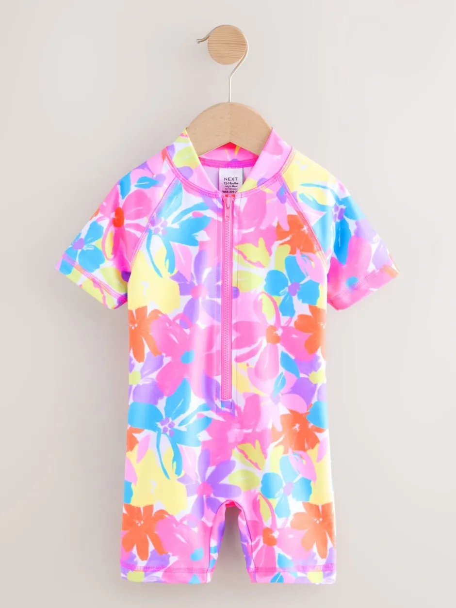 Badkleding|Badkleding*Next Multi Regenboog Bloemen - Zonbeschermend badpak (3 mnd-10 jr)