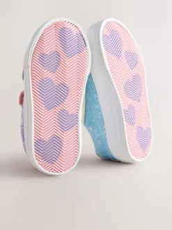 Sneakers*Next - Sneakers met dikke zool en klittenbandsluiting Multi regenboogkleurige glitters