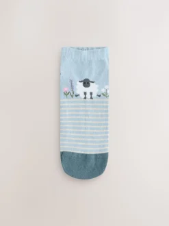 Sokken En Panty's|Sportkleding*Next Multi Sheep Print - 4 paar sneakersokken