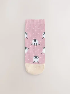 Sokken En Panty's|Sportkleding*Next Multi Sheep Print - 4 paar sneakersokken