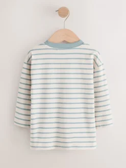 Tops|T-Shirts*Next Multi-blauw - Set van 5 T-shirts met lange mouwen (3 mnd-7 jr)