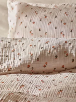 Kinderbeddengoed|Beddengoedsets En Dekbedovertrekken|Next Muslin dekbedovertrek en kussensloop van 100% katoen met kreukeltextuur