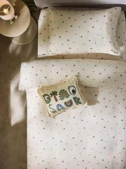 Kinderbeddengoed|Beddengoedsets En Dekbedovertrekken*Next Muslin dekbedovertrek en kussensloop van 100% katoen met kreukeltextuur