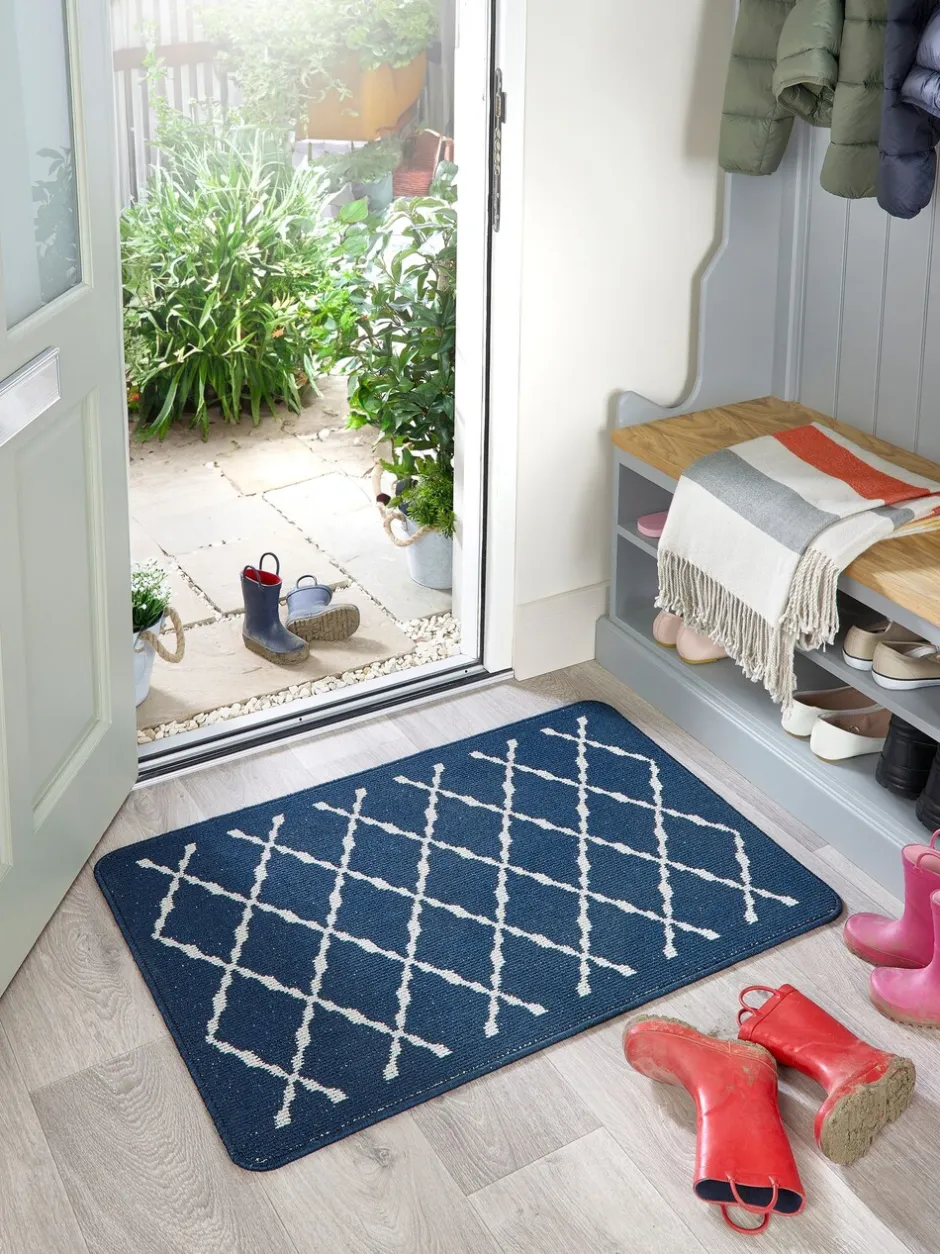 Deurmatten|My Mat Arbor kleine deurmatten Marineblauw