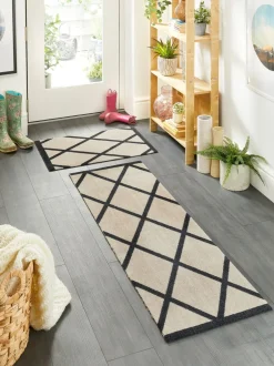 Deurmatten|Vloerkleden En Lopers|My Mat Border Geo Wasbare Nylon Deurmat