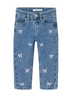 Jeans En Joggingbroeken|Jeans*Name It Bow Embroidery Mom Jeans