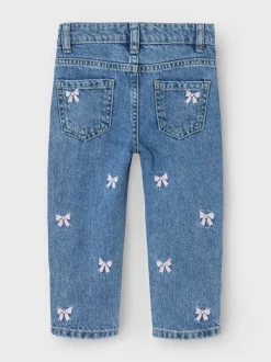 Jeans En Joggingbroeken|Jeans*Name It Bow Embroidery Mom Jeans