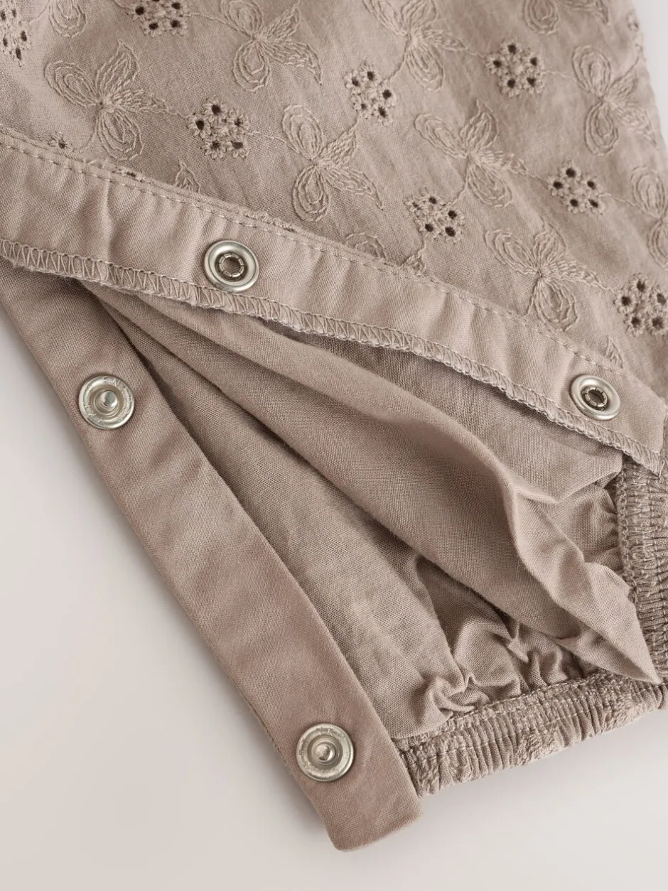 Tuinbroeken|Next - Baby tuinbroek en bodysuit 2 -delige set (0mnd -2jr) Naturel Broderie