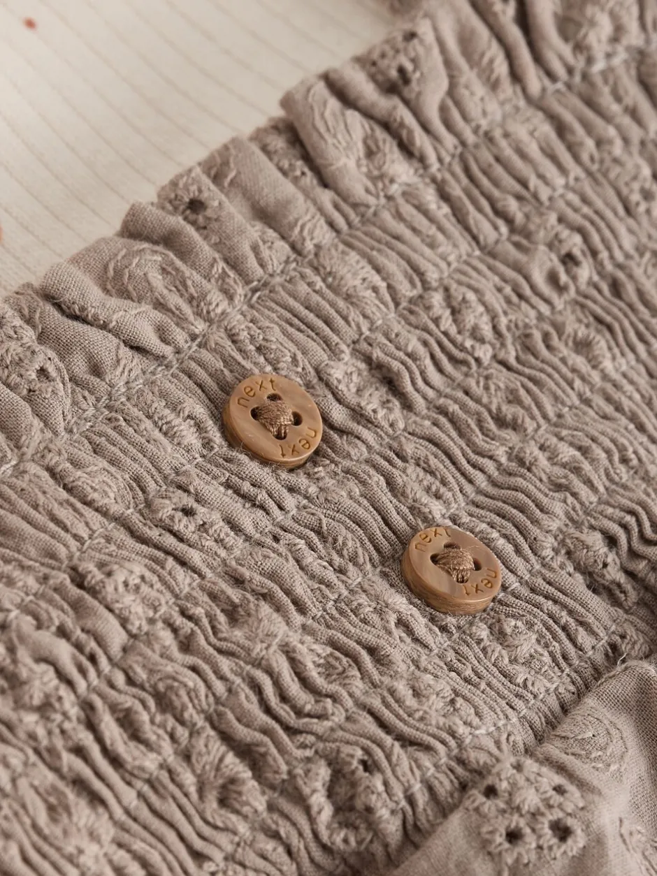 Tuinbroeken|Next - Baby tuinbroek en bodysuit 2 -delige set (0mnd -2jr) Naturel Broderie