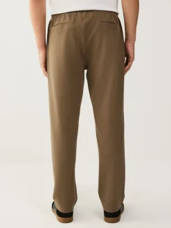 Joggingbroeken*Next - Joggingbroek van keperstof met rechte pijpen en textuur Naturel bruin