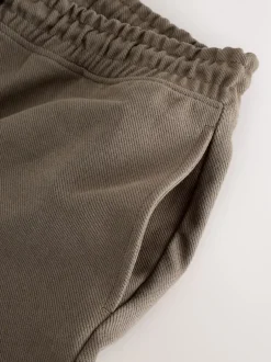 Joggingbroeken*Next - Joggingbroek van keperstof met rechte pijpen en textuur Naturel bruin