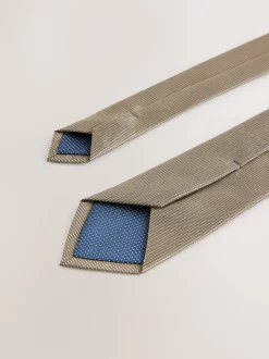 Stropdassen En Pochets*Next Naturel bruin - Smal - Stropdas met textuur
