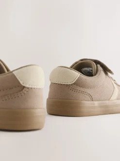 Sneakers*Next Naturel bruin - Sneakers met klittenbandsluiting en elastische veters