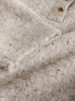Gebreide Kleding|Next - Boucle Long Sleeve Polo Jumper Naturel Gemêleerd