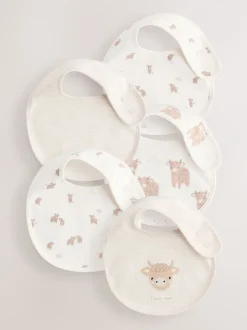 Slabbetjes*Next Naturel Hamish - Verpakking met 5 babyslabbetjes