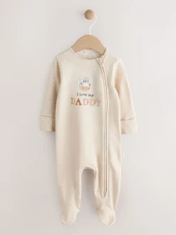 Babypakjes En Babypyjama's*Next - Babypyjama met tweewegrits (0-18mnd) Naturel I Love My Daddy