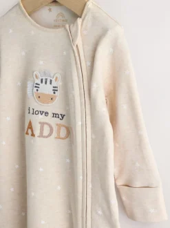 Babypakjes En Babypyjama's*Next - Babypyjama met tweewegrits (0-18mnd) Naturel I Love My Daddy