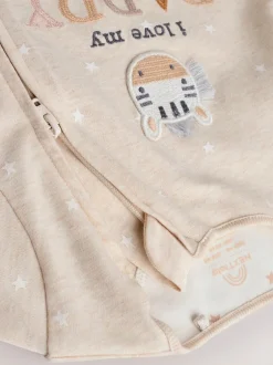 Babypakjes En Babypyjama's*Next - Babypyjama met tweewegrits (0-18mnd) Naturel I Love My Daddy