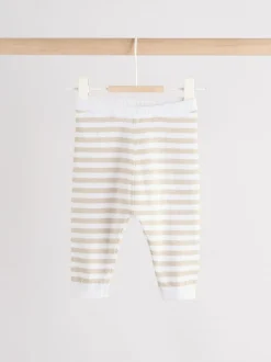 Gebreide Kleding|Next Naturel met strepen - Gebreide top- en leggingset (0 mnd - 2 jr)