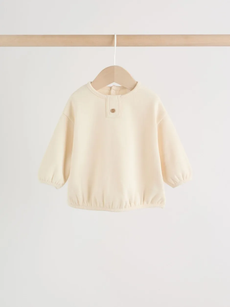 Broeken En Chino's|Sets En Outfits*Next Naturel met strepen - Sweat Top and Trousers Baby Set (0mths-2yrs)