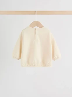 Broeken En Chino's|Sets En Outfits*Next Naturel met strepen - Sweat Top and Trousers Baby Set (0mths-2yrs)