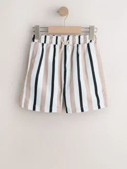 Badkleding|Next - Zwembroek met print (3-16jr) Naturel met strepen