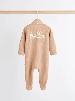 Babypakjes En Babypyjama's|Next Naturel Milk Club - Set van 3 babyslaapzakjes met tweewegrits van 100% katoen (0 mnd - 2 jr)