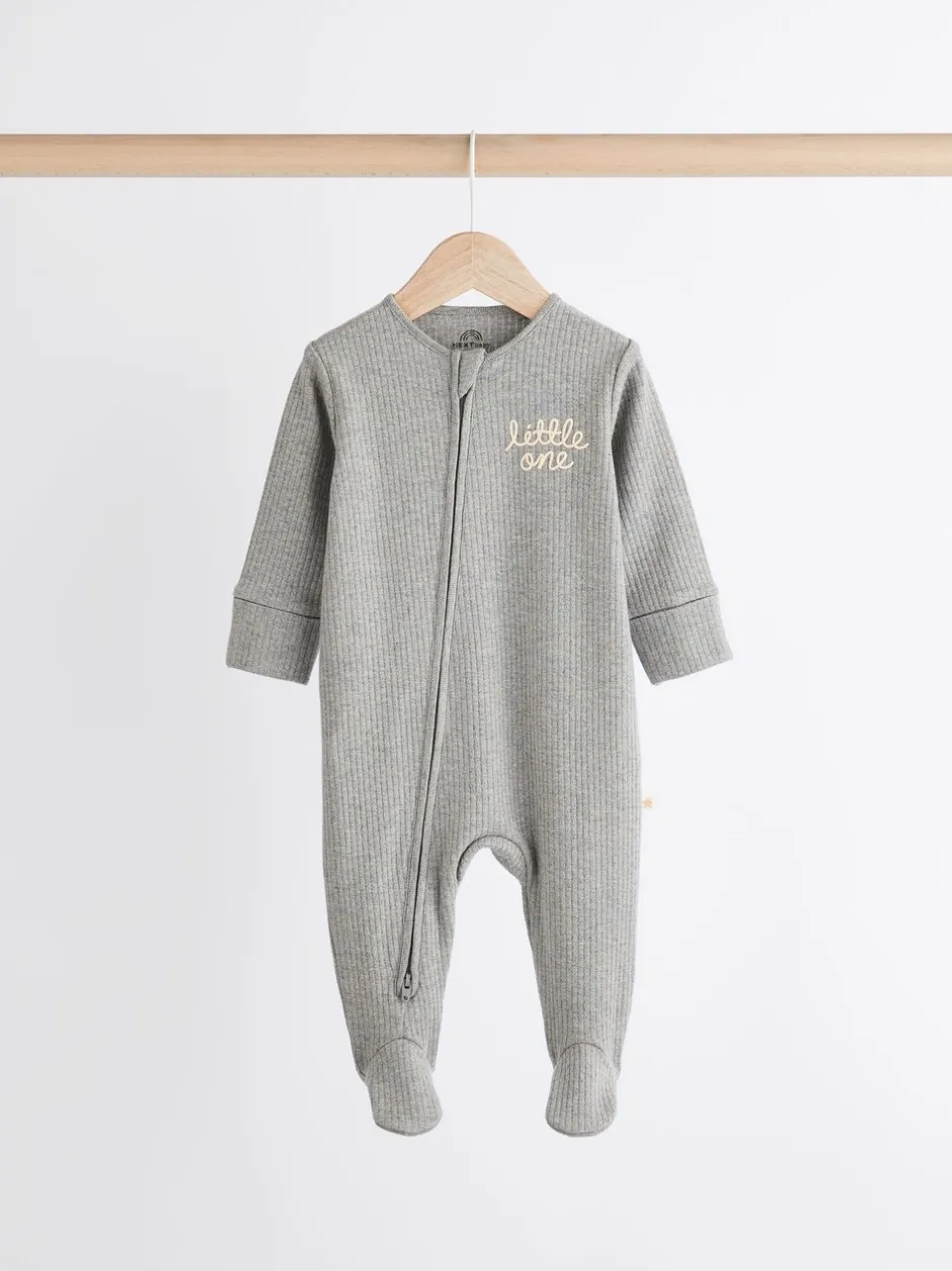 Babypakjes En Babypyjama's|Next Naturel Milk Club - Set van 3 babyslaapzakjes met tweewegrits van 100% katoen (0 mnd - 2 jr)