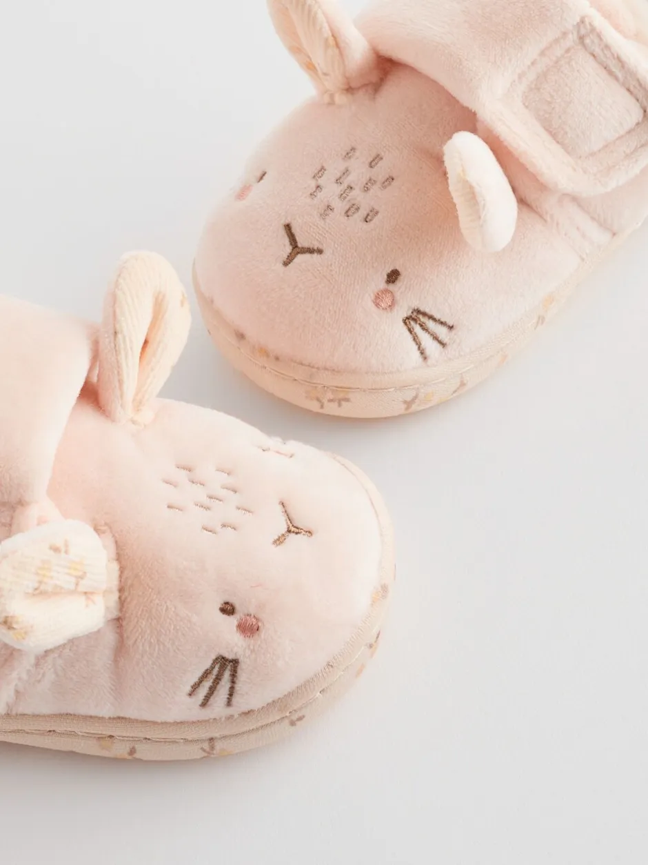 Pantoffels*Next - Pantoffels met antislip-zool Naturel/crèmekleurig konijn
