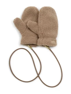 Mutsen, Handschoenen En Sjaals*Katie Loxton - Teddy Mittens With Cord Natuurlijk