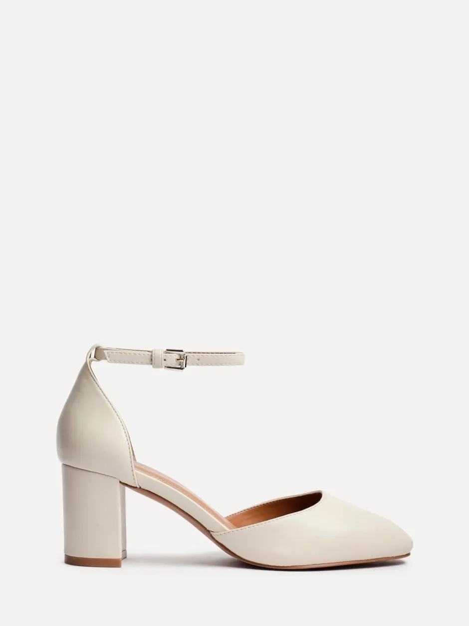 Schoenen Met Hakken|Linzi - Sydney Square Toe Court Heels Natuurlijk