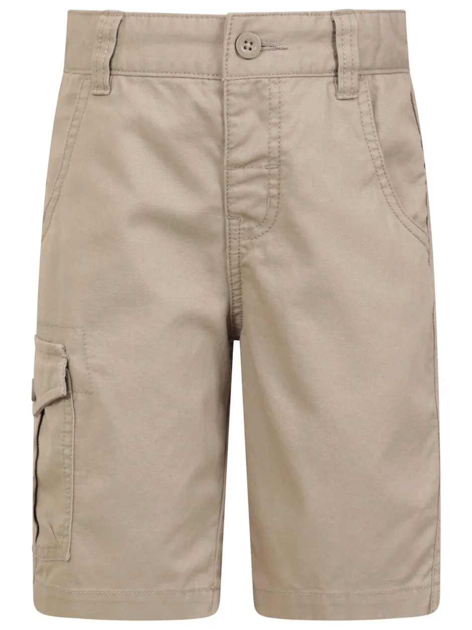 Shorts*Mountain Warehouse - Kids 100% Cotton Cargo Shorts Natuurlijk