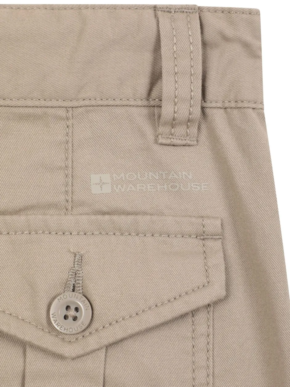 Shorts*Mountain Warehouse - Kids 100% Cotton Cargo Shorts Natuurlijk