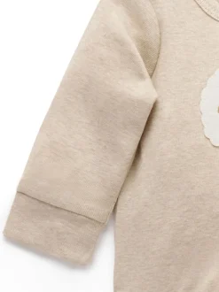 Rompertjes En Hemdjes|Rompertjes En Hemdjes*Purebaby - Appliqué Bodysuit Natuurlijk