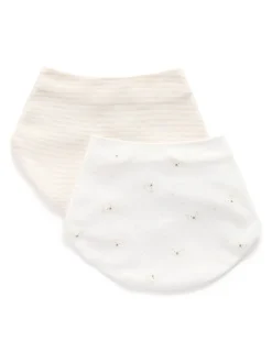 Slabbetjes|Purebaby - Essential Dribble Bibs 2 Pack Natuurlijk