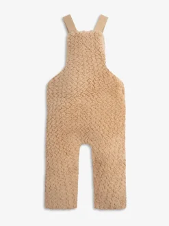 Rompertjes En Hemdjes|The Little Tailor - - Set van dikke tuinbroek van sherpafleece en body voor baby's Natuurlijk
