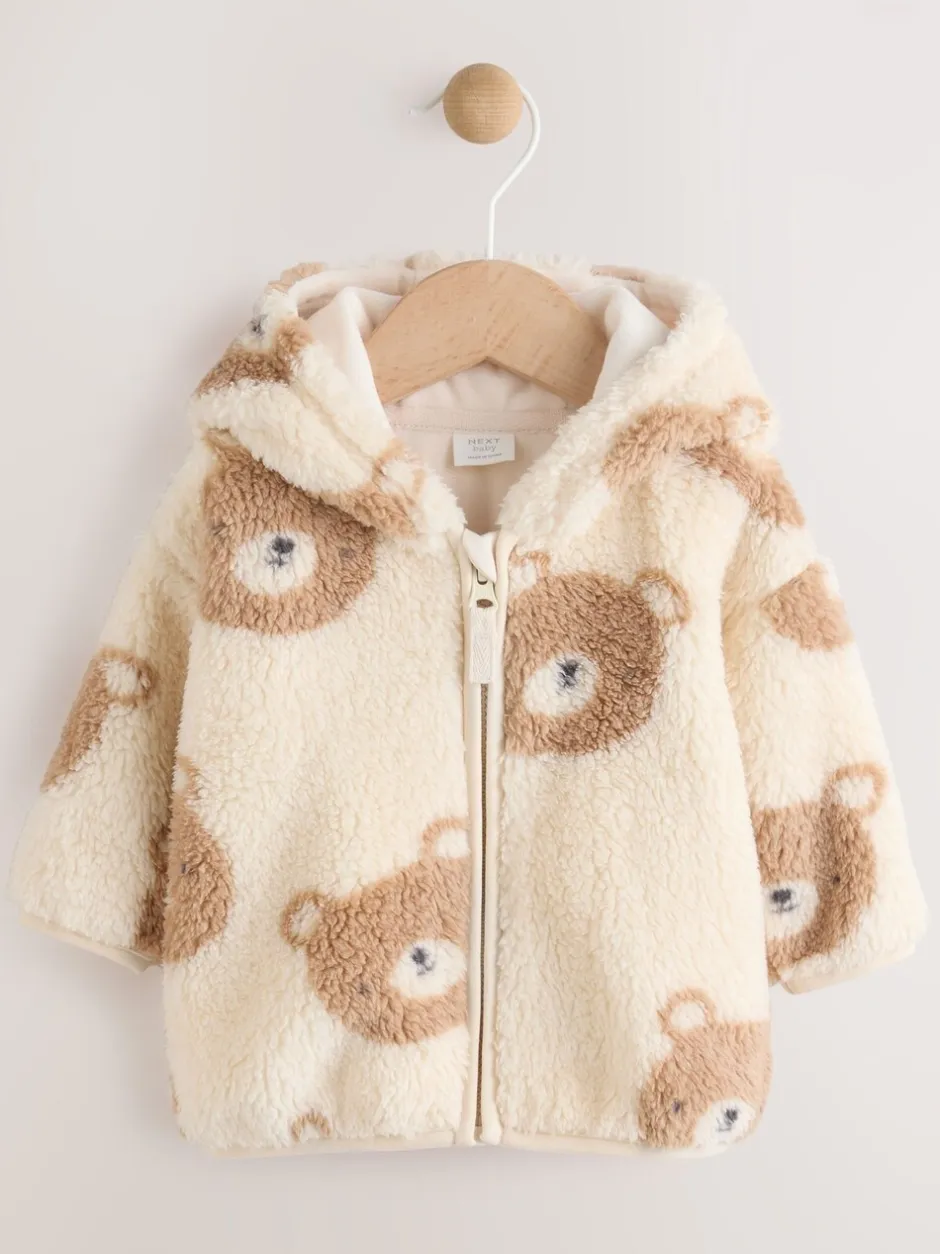 Jassen, Jacks En Kinderwagenpakjes|Jassen En Jacks*Next Natuurlijk berengezicht - Fleece Jack met ritssluiting (0mnd-2jr)