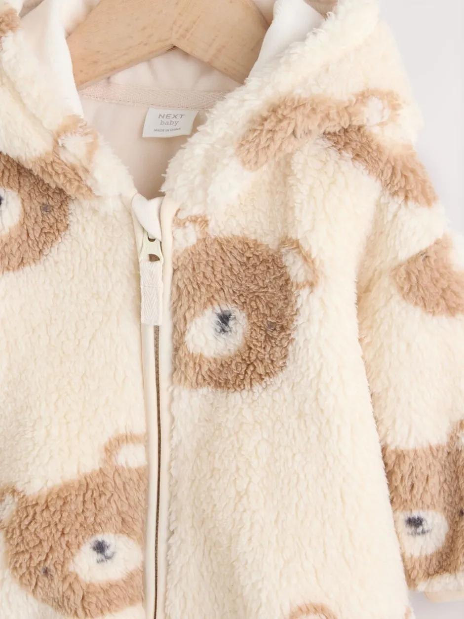 Jassen, Jacks En Kinderwagenpakjes|Jassen En Jacks*Next Natuurlijk berengezicht - Fleece Jack met ritssluiting (0mnd-2jr)