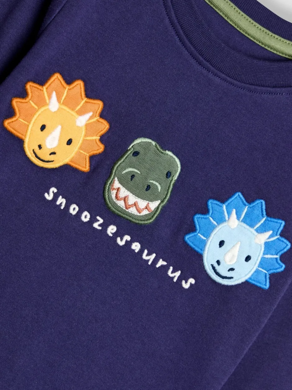 Pyjama's*Jojo Maman Bébé - Mix And Match 2 Pack Pyjamas Navy Dinosaur Character
