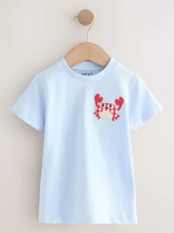 T-Shirts|Tops*Next - Verpakking van 3 T-shirts met korte mouwen en applicatie (3mnd-7jaar) Navy Sea Animal