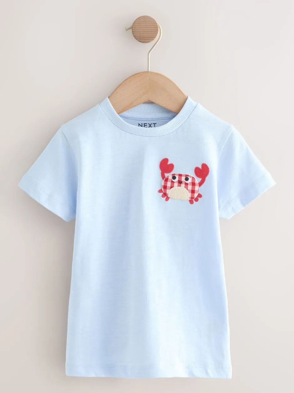 T-Shirts|Tops*Next - Verpakking van 3 T-shirts met korte mouwen en applicatie (3mnd-7jaar) Navy Sea Animal