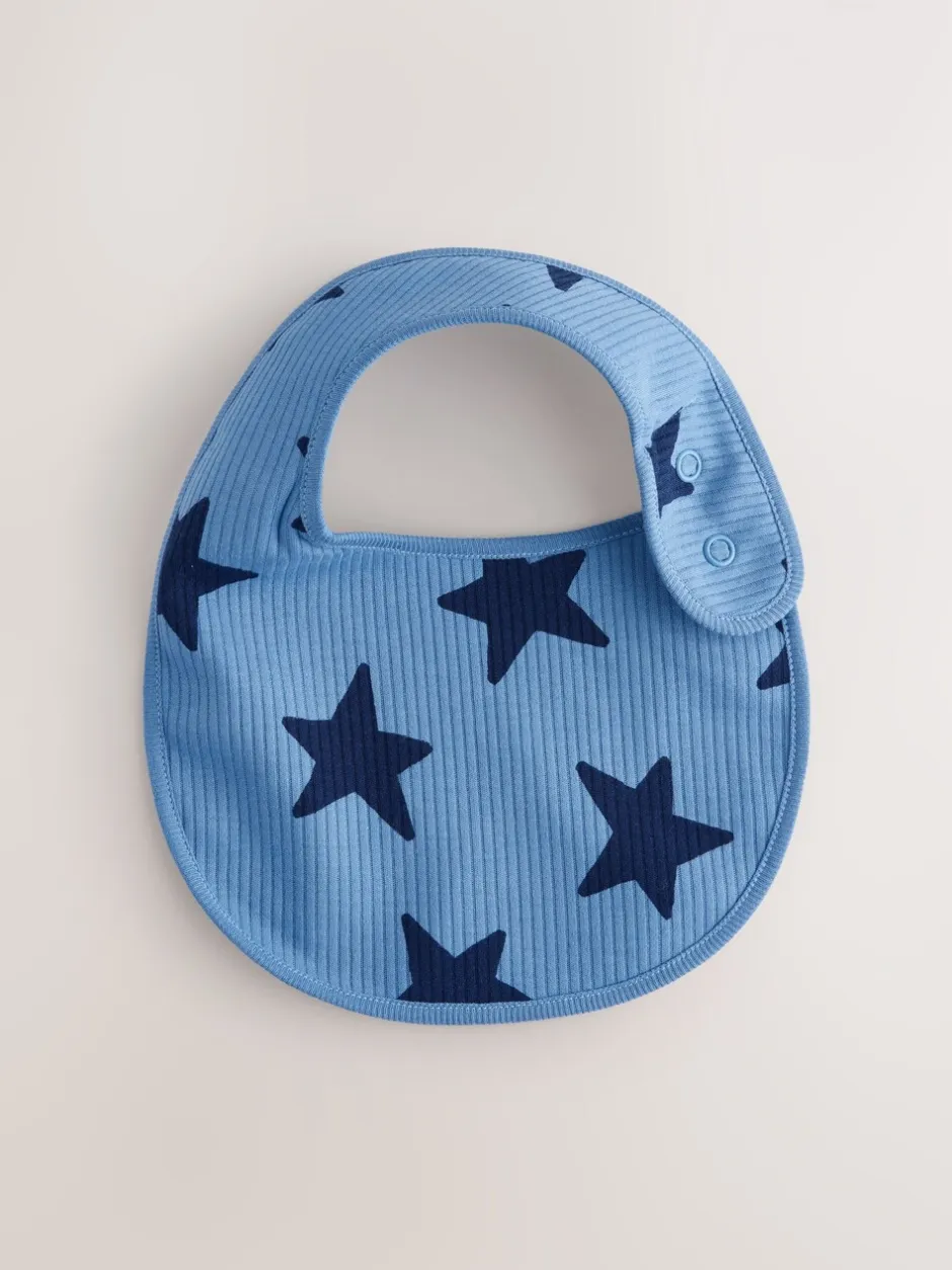 Slabbetjes|Next Navy Star - Verpakking met 5 babyslabbetjes