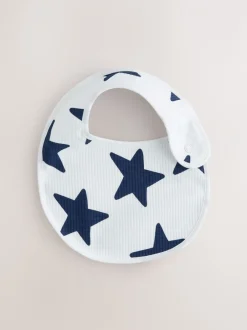 Slabbetjes|Next Navy Star - Verpakking met 5 babyslabbetjes