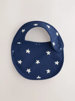 Slabbetjes|Next Navy Star - Verpakking met 5 babyslabbetjes