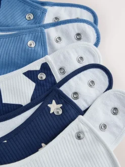 Slabbetjes|Next Navy Star - Verpakking met 5 babyslabbetjes
