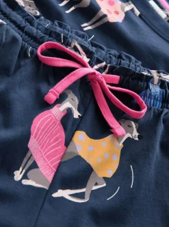 Pyjama's|Loungewear|Next Navy Whippet - Set van 100% katoenen shortpyjama