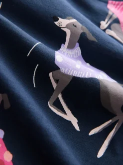 Pyjama's|Loungewear|Next Navy Whippet - Set van 100% katoenen shortpyjama
